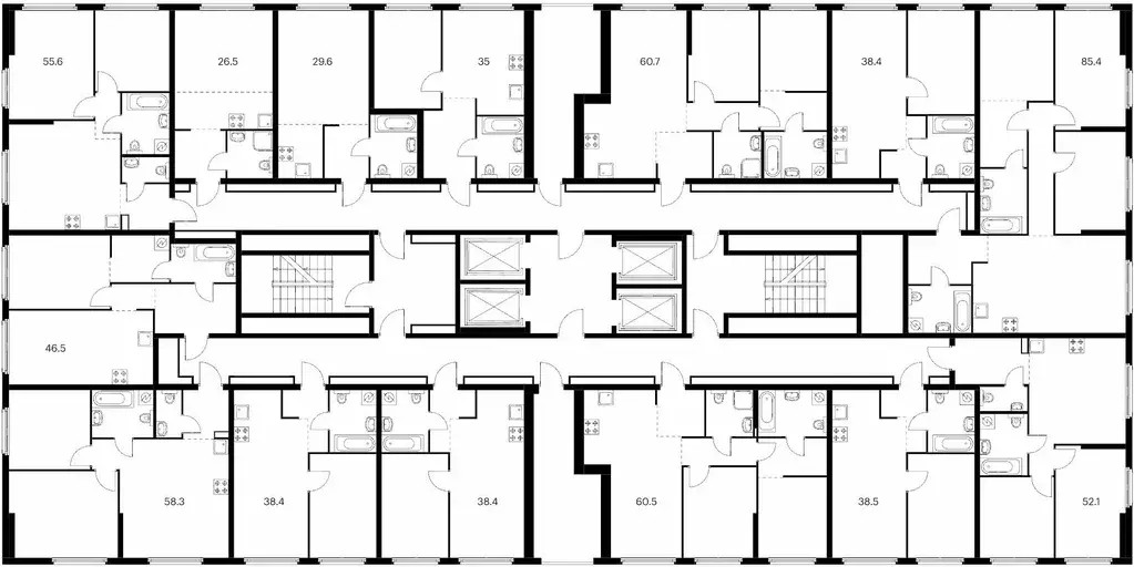 2-к кв. Москва Барклая 6 жилой комплекс, к7 (58.3 м) - Фото 1