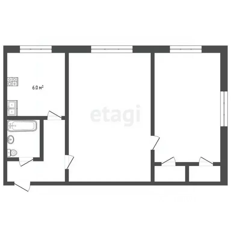 2-к кв. Нижегородская область, Выкса Гоголя мкр, 43 (37.6 м) - Фото 1
