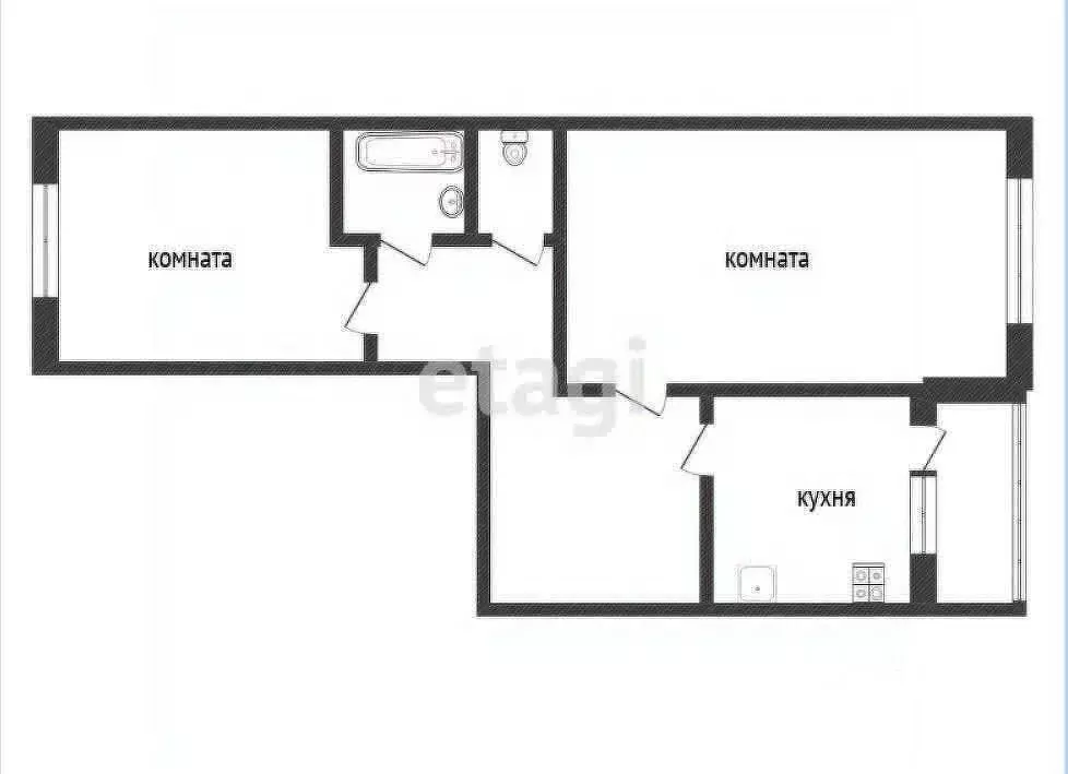 2-к кв. Ленинградская область, Кириши Молодежный бул., 3 (52.1 м) - Фото 2