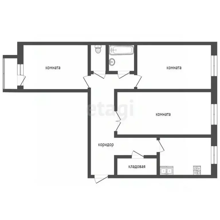 3-к кв. Ростовская область, Таганрог ул. Пархоменко, 15 (61.3 м) - Фото 2