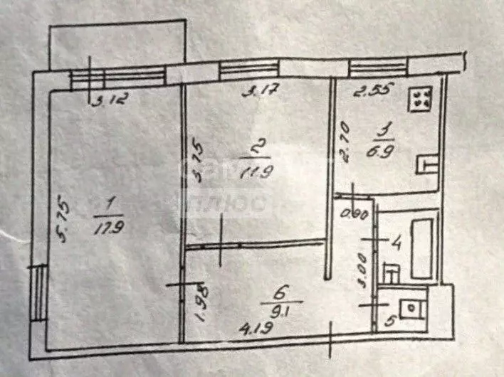 2-к кв. Липецкая область, Липецк проезд Сержанта Кувшинова, 10 (49.4 ... - Фото 2