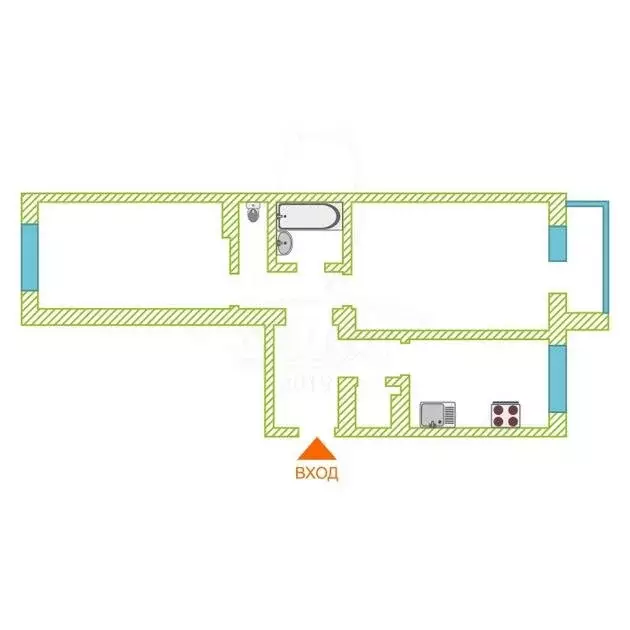 2-комнатная квартира: Тюменский муниципальный округ, рабочий посёлок ... - Фото 2