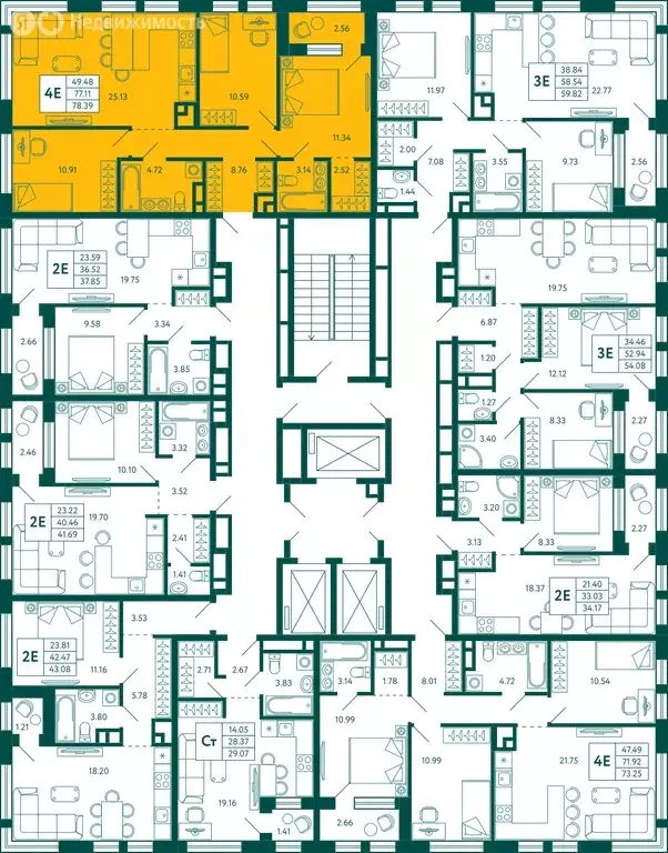 3-комнатная квартира: Уфа, улица Расула Гамзатова (78.39 м) - Фото 2