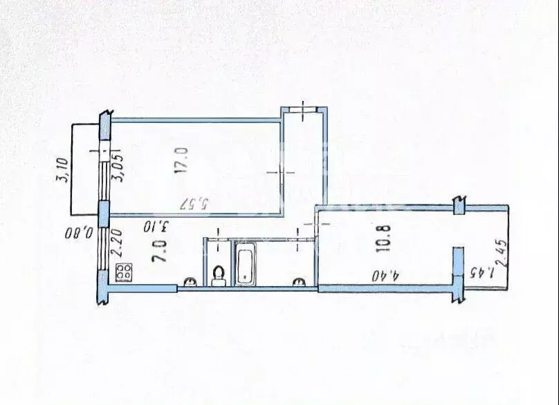 2-к кв. Омская область, Омск ул. Химиков, 40 (49.0 м) - Фото 1