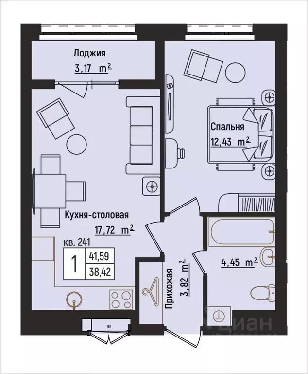 1-к кв. Нижегородская область, Нижний Новгород Литературная ул., 5 ... - Фото 1