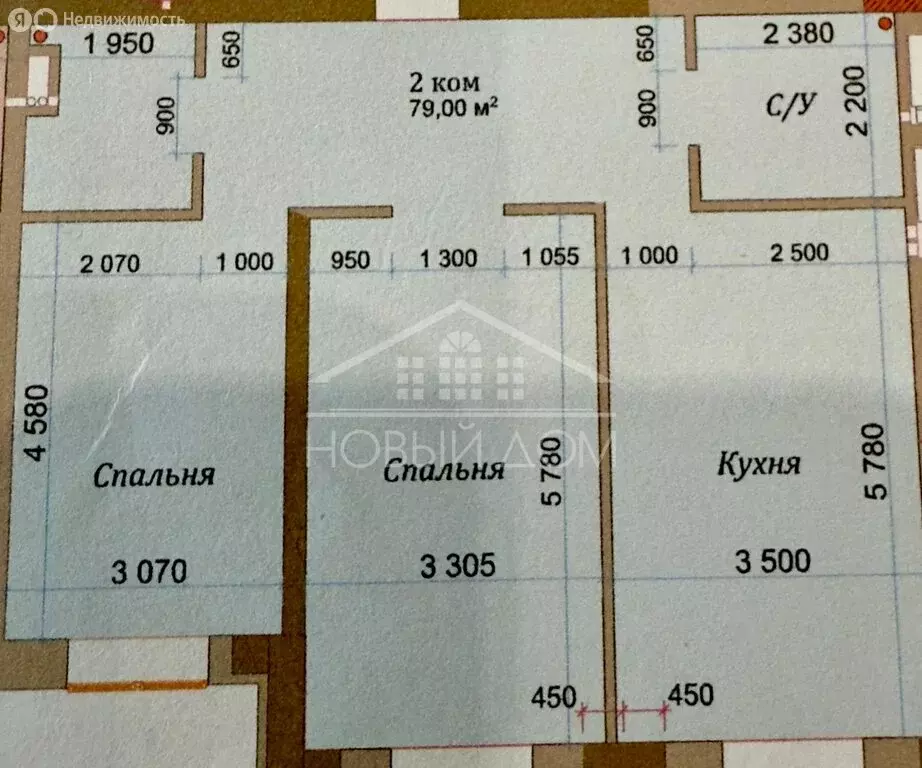 2-комнатная квартира: Нальчик, проспект Ленина, 1Д (79 м) - Фото 0