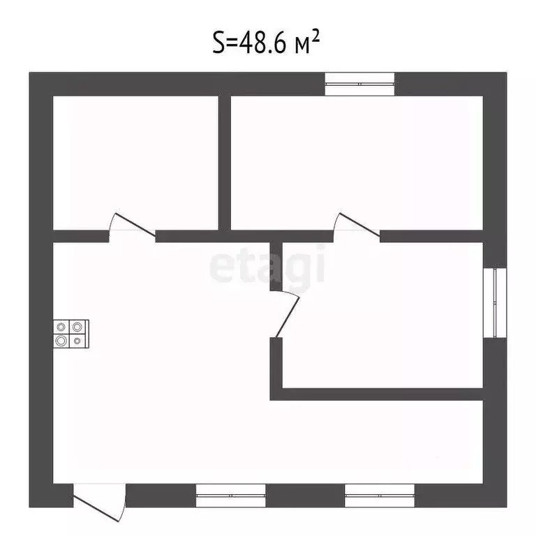 Дом в Брянская область, Климово рп ул. Некрасова (49 м) - Фото 2