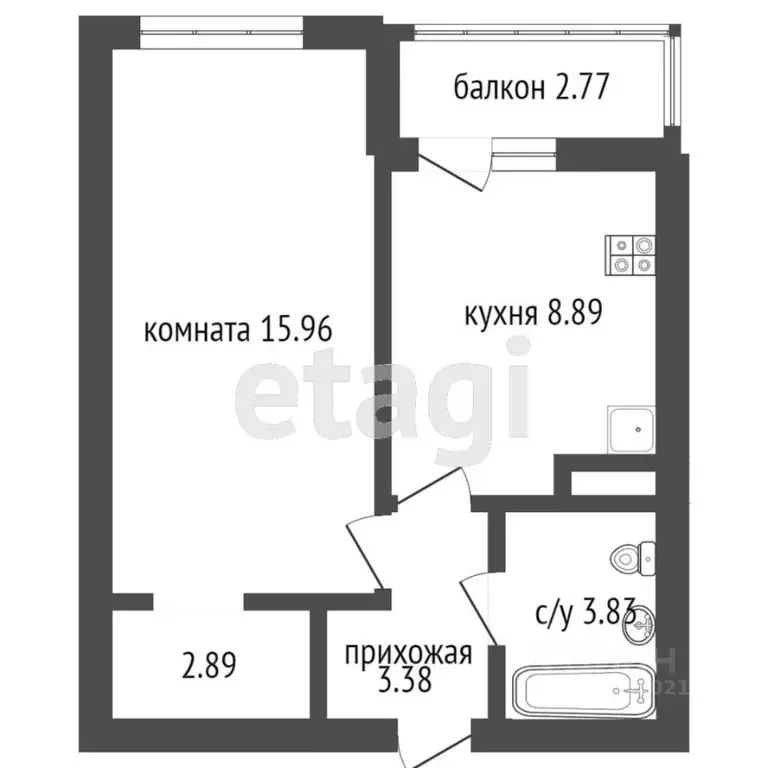 1-к кв. Костромская область, Кострома Советская ул., 120 (38.1 м) - Фото 1