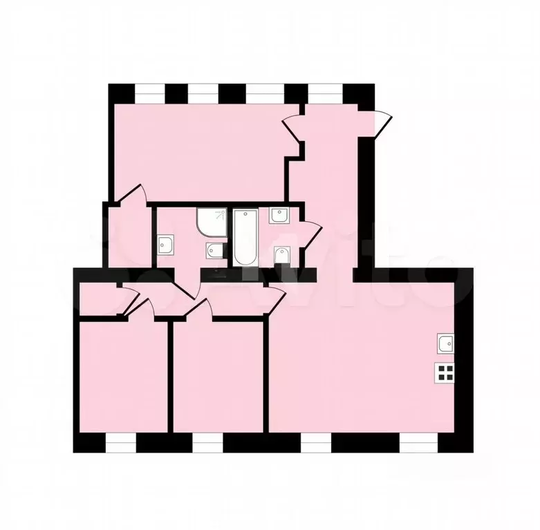 3-к. квартира, 111,7 м, 3/6 эт. - Фото 0