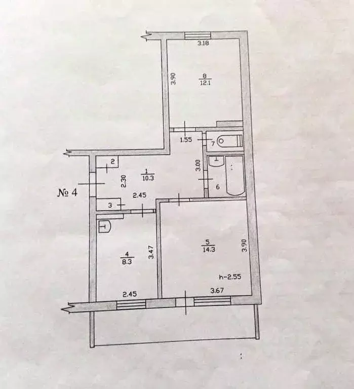 2-к кв. Приморский край, Лесозаводск Юго-Западный мкр, 8 (50.2 м) - Фото 2