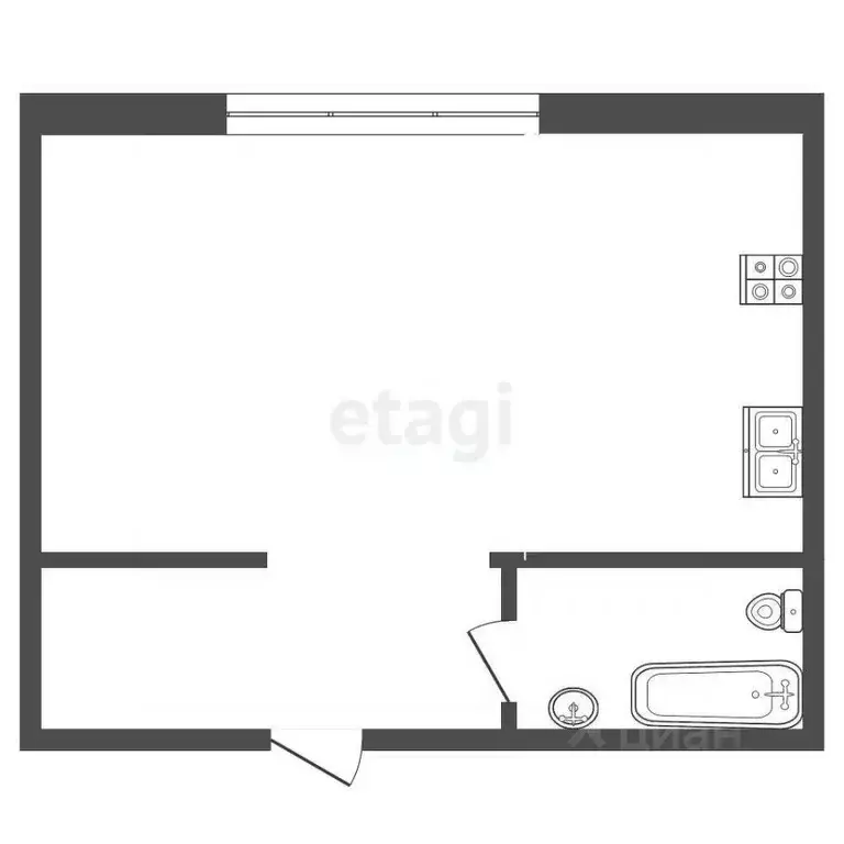 Студия Ставропольский край, Кисловодск ул. Кирова (55.0 м) - Фото 2