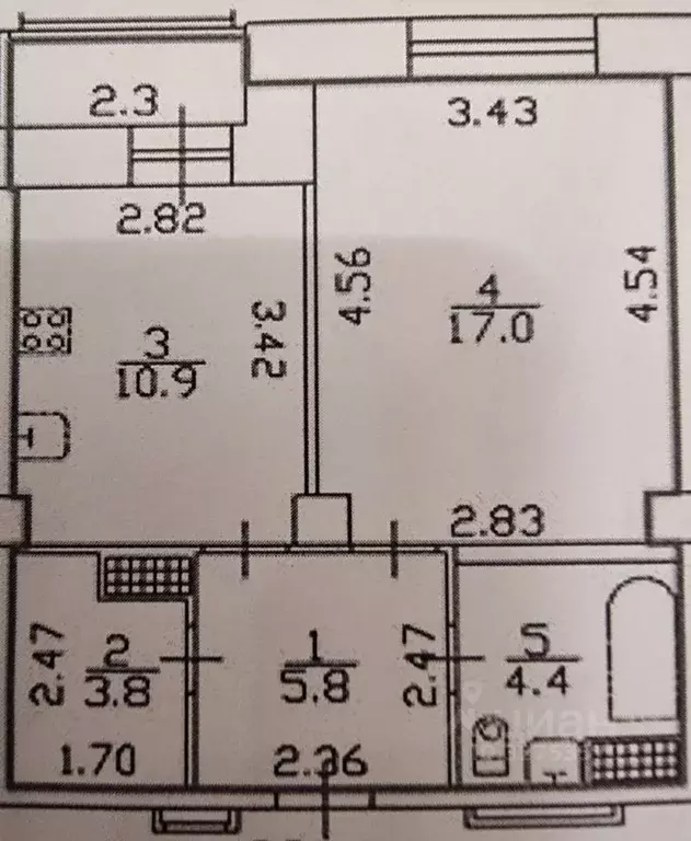 1-к кв. Санкт-Петербург Кондратьевский просп., 62к7 (41.9 м) - Фото 1