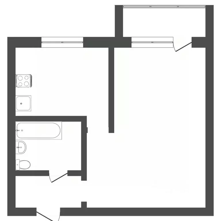 1-к кв. Тюменская область, Тюмень ул. Парфенова, 36 (30.9 м) - Фото 1