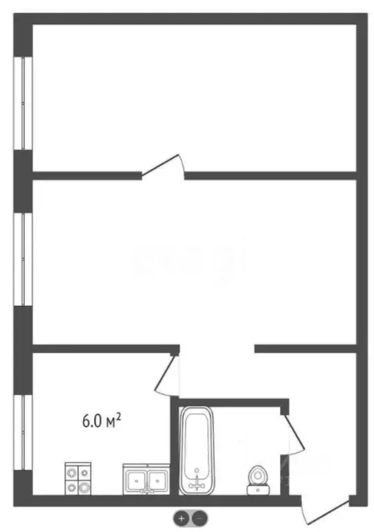 2-к кв. Тюменская область, Тюмень ул. Республики, 192 (44.1 м) - Фото 2
