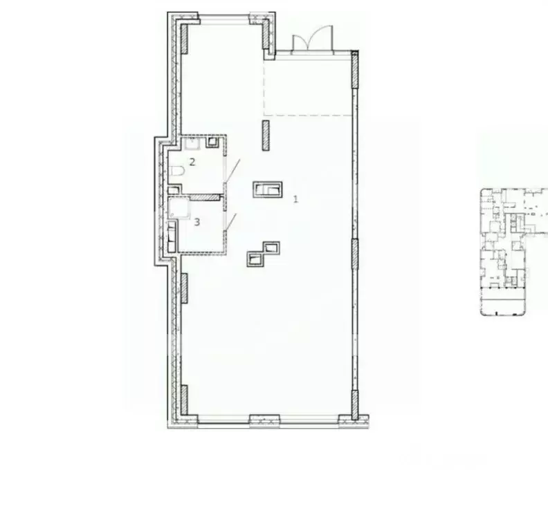 Помещение свободного назначения в Москва наб. Марка Шагала, 15к1 (102 ... - Фото 2