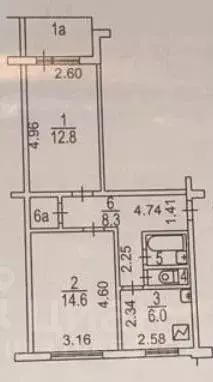 2-к кв. Москва Новочеркасский бул., 26 (46.0 м) - Фото 0