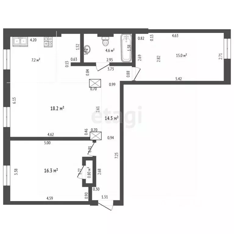 3-к кв. Алтайский край, Барнаул Социалистический просп., 130 (76.0 м) - Фото 2