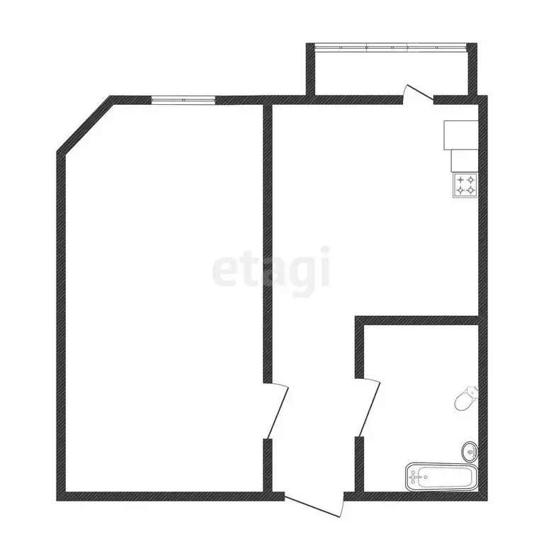 1-комнатная квартира: Воронеж, улица Ключникова, 14к1 (39 м) - Фото 0