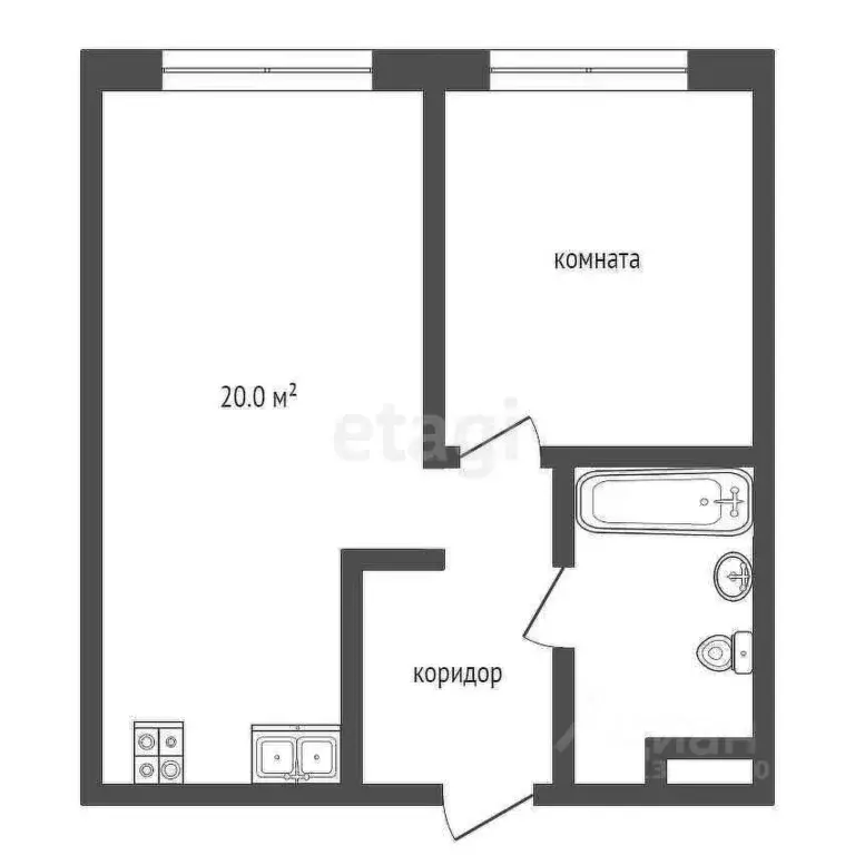 1-к кв. Тюменская область, Тюмень ул. Газовиков, 73к4 (39.8 м) - Фото 2