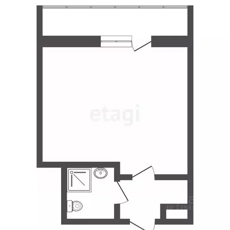 Студия Тюменская область, Тюмень ул. Мельникайте, 113 (17.1 м) - Фото 1
