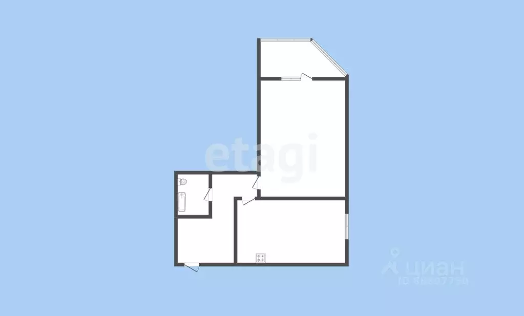 1-к кв. Карачаево-Черкесия, Черкесск ул. Космонавтов, 45 (51.8 м) - Фото 1