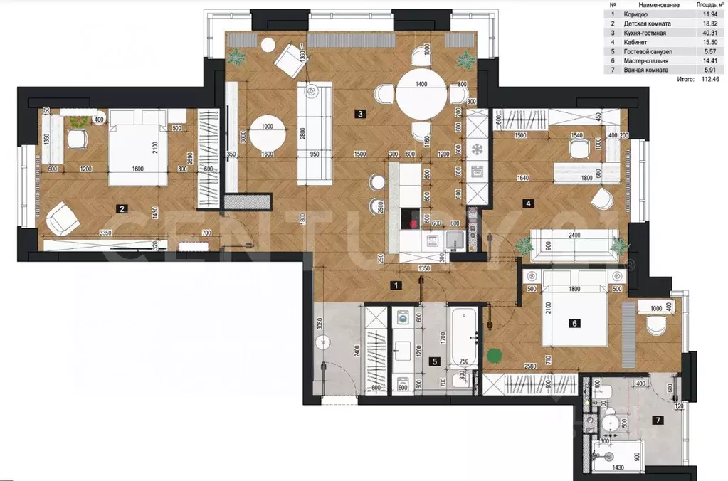 4-к кв. Москва Верхняя ул., 20к1 (110.0 м) - Фото 2