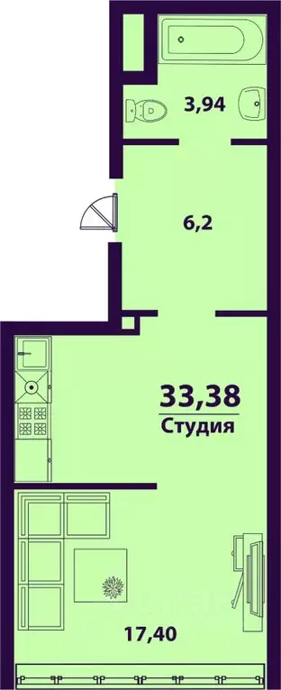 1-к кв. Ульяновская область, Ульяновск ул. Народного учителя Латышева, ... - Фото 0