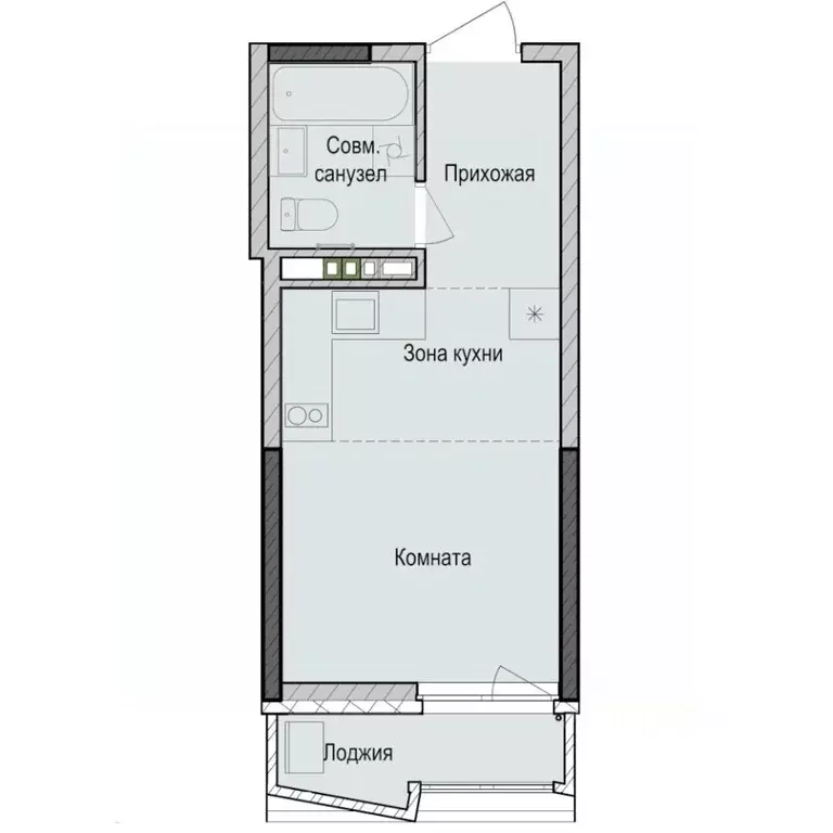 Студия Татарстан, Казань Седьмое Небо жилрайон, Унай жилой комплекс ... - Фото 1