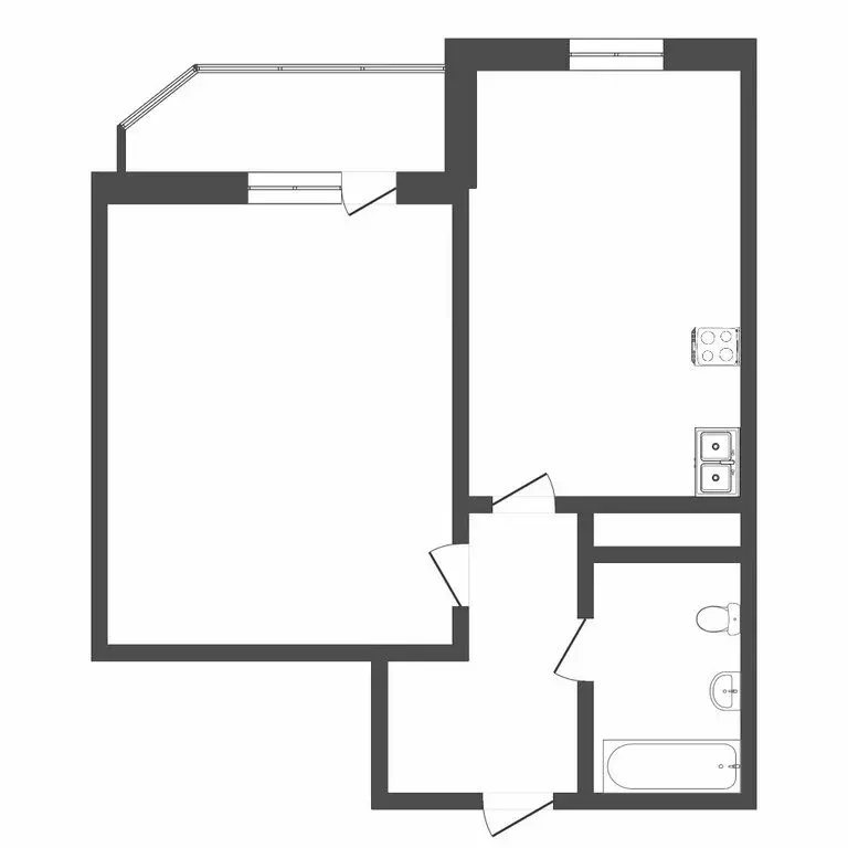 1-комнатная квартира: Тюмень, микрорайон Войновка, улица ... - Фото 1