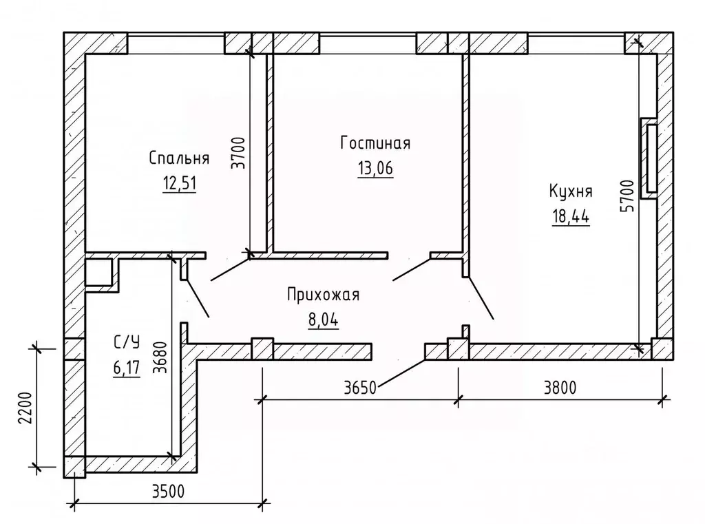 2-к кв. Кабардино-Балкария, Нальчик ул. Байсултанова (61.0 м) - Фото 2