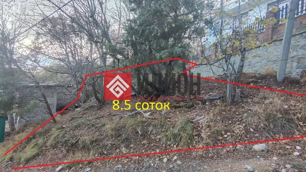 Участок в Крым, Ялта муниципальный округ, Гаспра пгт ул. Риекская, 27 ... - Фото 2