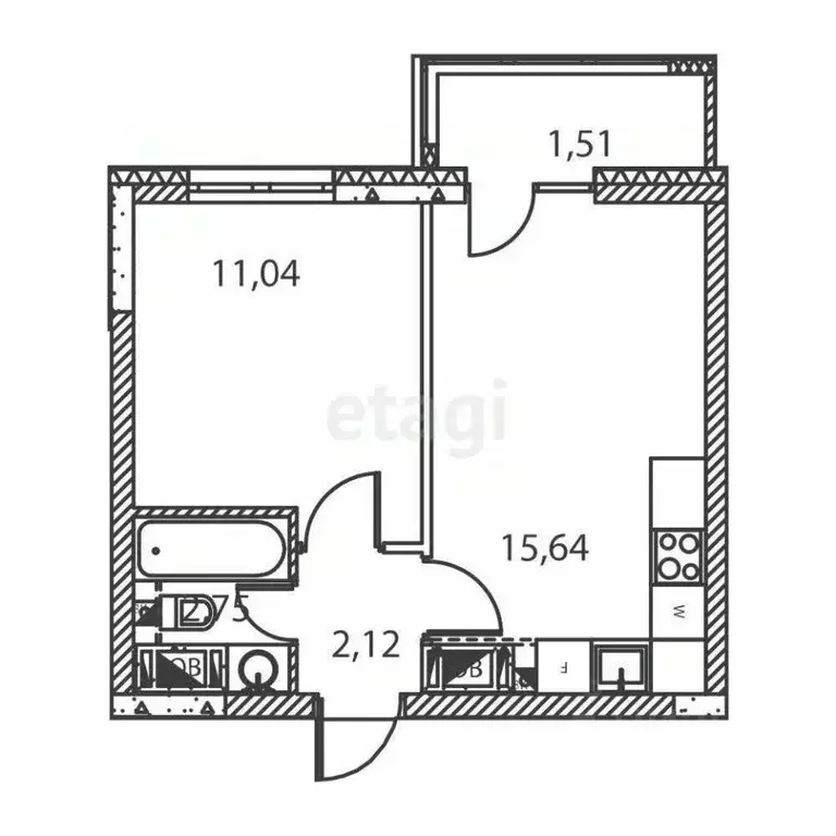 1-к кв. Тульская область, Богородицк ул. Ленина, 30 (28.0 м) - Фото 2