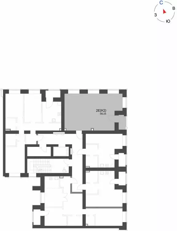 2-комнатная квартира: Нижнекамск, 15-й микрорайон, ЖК Калина (56.15 м) - Фото 1