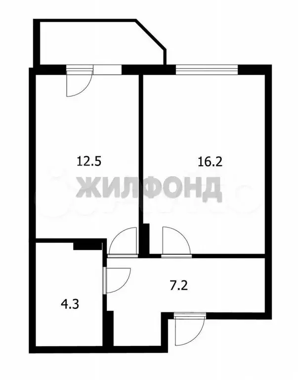2-к. квартира, 40,2 м, 4/20 эт. - Фото 0