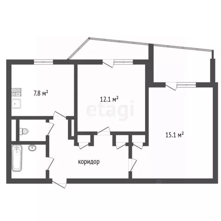 2-к кв. Воронежская область, Воронеж бул. Победы, 9 (50.0 м) - Фото 2
