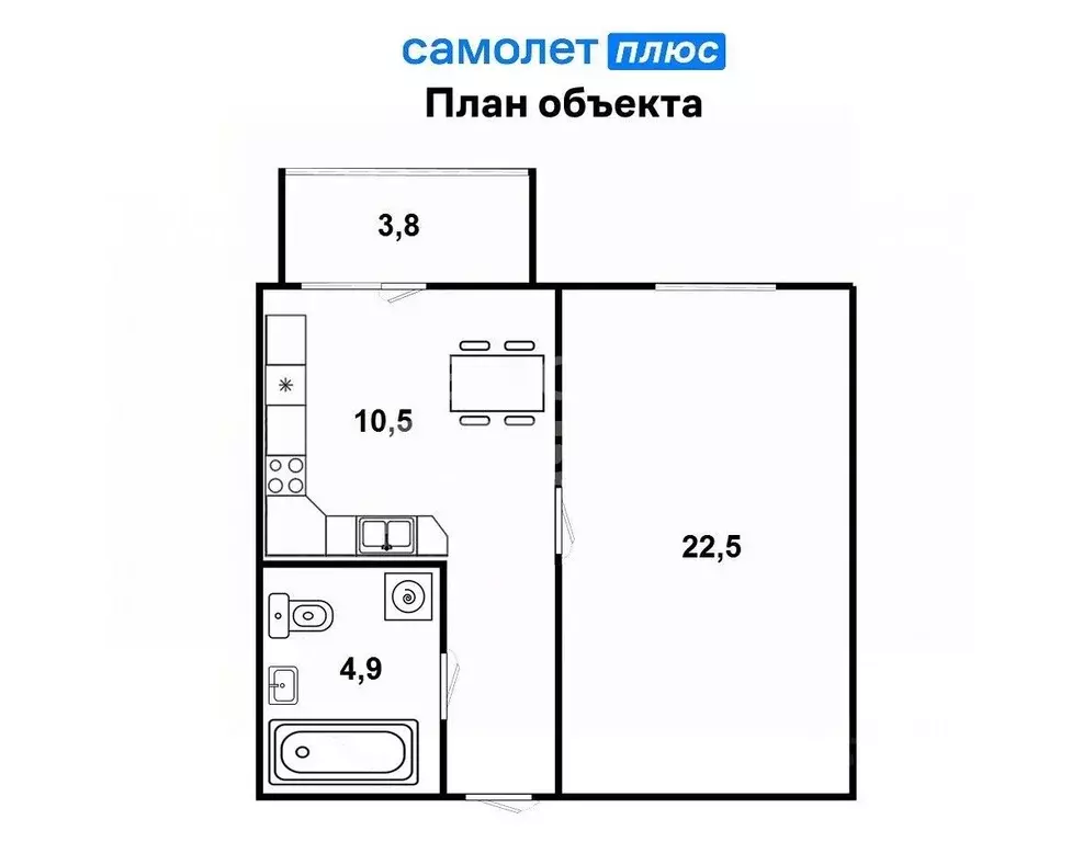1-к кв. Свердловская область, Березовский ул. Старателей, 9 (39.9 м) - Фото 2