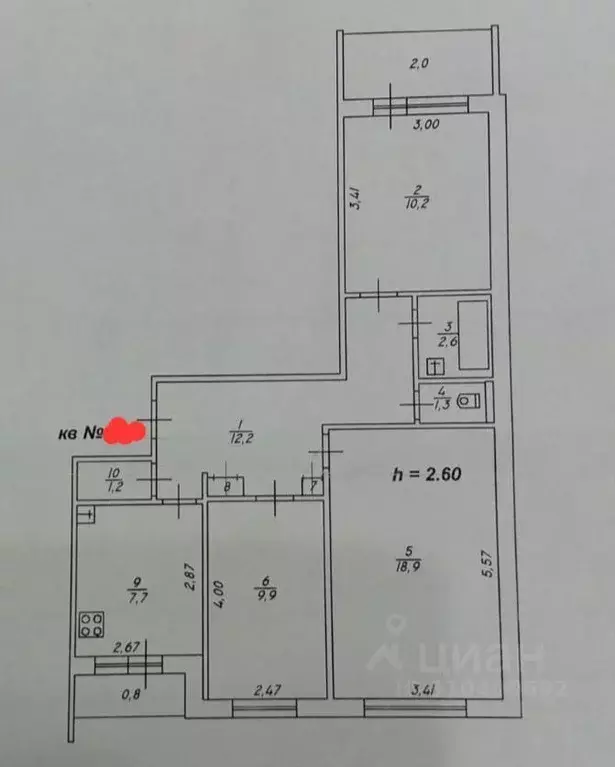 3-к кв. Тверская область, Тверь ул. Можайского, 71 (70.0 м) - Фото 0