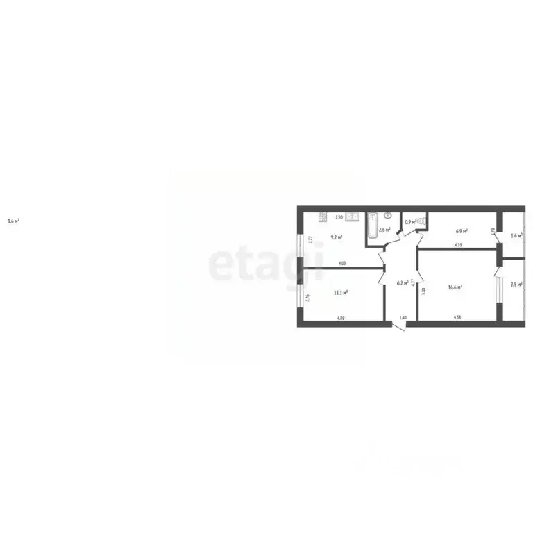 3-к кв. Крым, Феодосия ул. Дружбы, 24 (57.6 м) - Фото 2