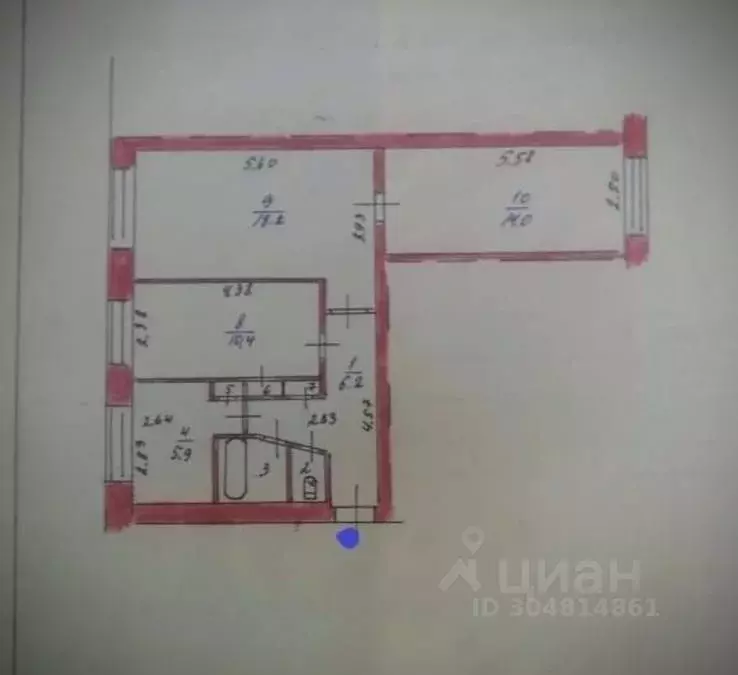 3-к кв. новгородская область, малая вишера ул. труда, 1а (58.8 м) - Фото 1