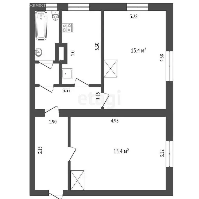 2-комнатная квартира: Йошкар-Ола, улица Ломоносова, 49 (51.1 м) - Фото 0