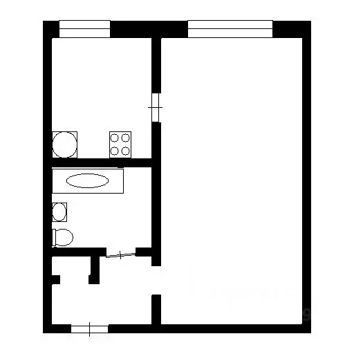 1-к кв. Татарстан, Казань ул. Гудованцева, 45 (22.1 м) - Фото 1