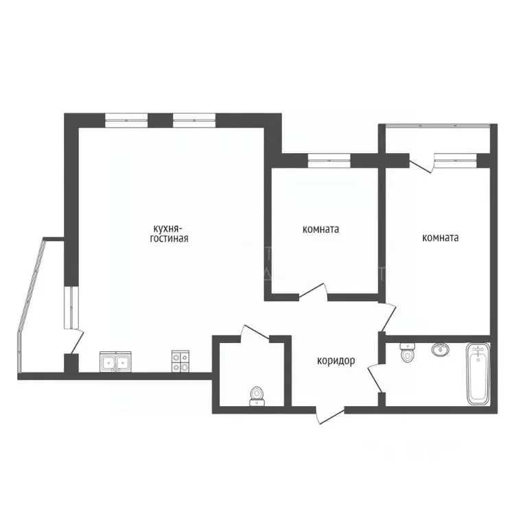 3-к кв. Тюменская область, Тюмень ул. Газовиков, 45 (88.5 м) - Фото 2