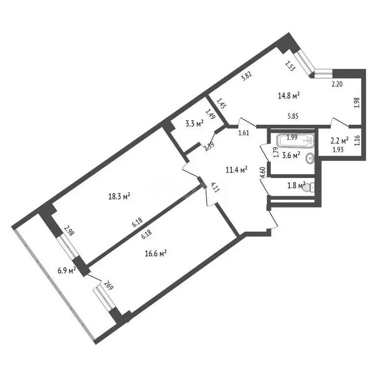 2-комнатная квартира: Якутск, улица Лермонтова, 26 (72 м) - Фото 0