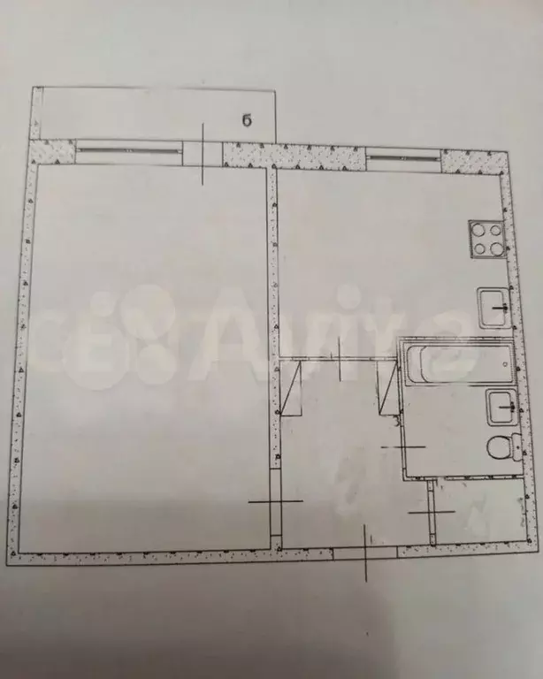 1-к. квартира, 37,3 м, 9/9 эт. - Фото 0
