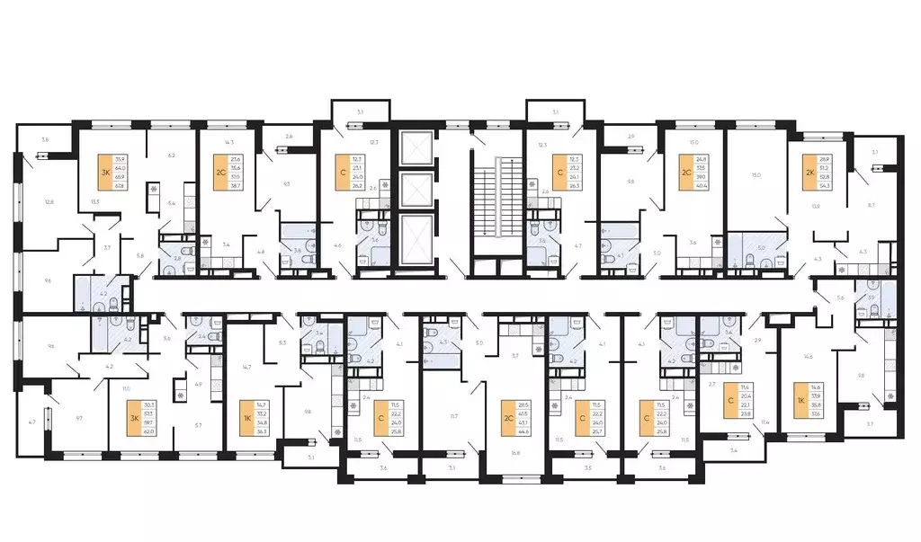 3-к кв. Приморский край, Владивосток ул. Расула Гамзатова, 7к1 (62.0 ... - Фото 2