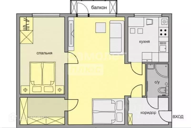 2-к кв. Тульская область, Советск Щекинский район, ул. Энергетиков, 1Б ... - Фото 2
