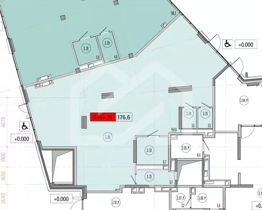 Торговая площадь в Москва Союз жилой комплекс, к3 (177 м) - Фото 2
