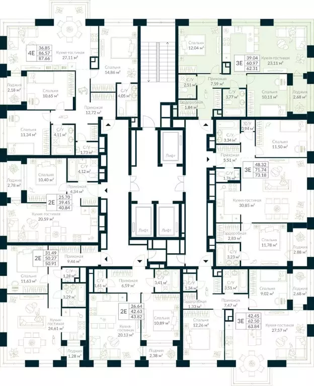 2-к кв. Башкортостан, Уфа Глумилино жилрайон, Урман Сити жилой ... - Фото 2