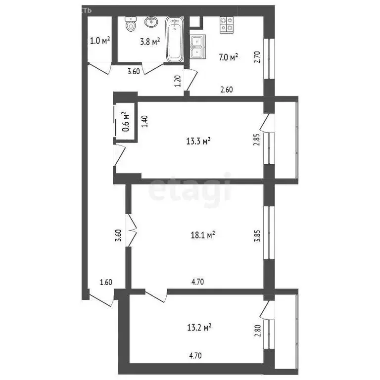 3-комнатная квартира: Саранск, Ярославская улица, 9 (64 м) - Фото 1