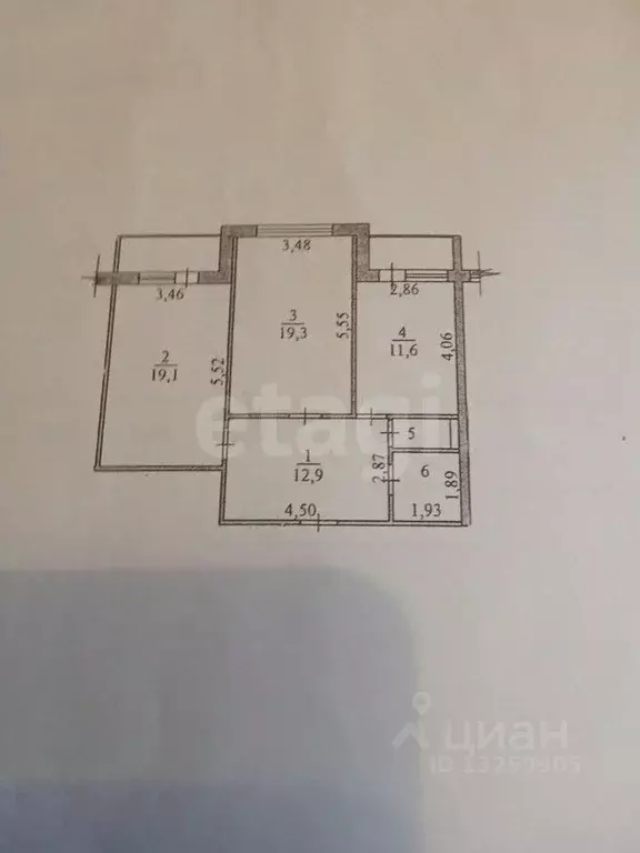2-к кв. Липецкая область, Липецк ул. Тельмана, 90 (71.3 м) - Фото 2